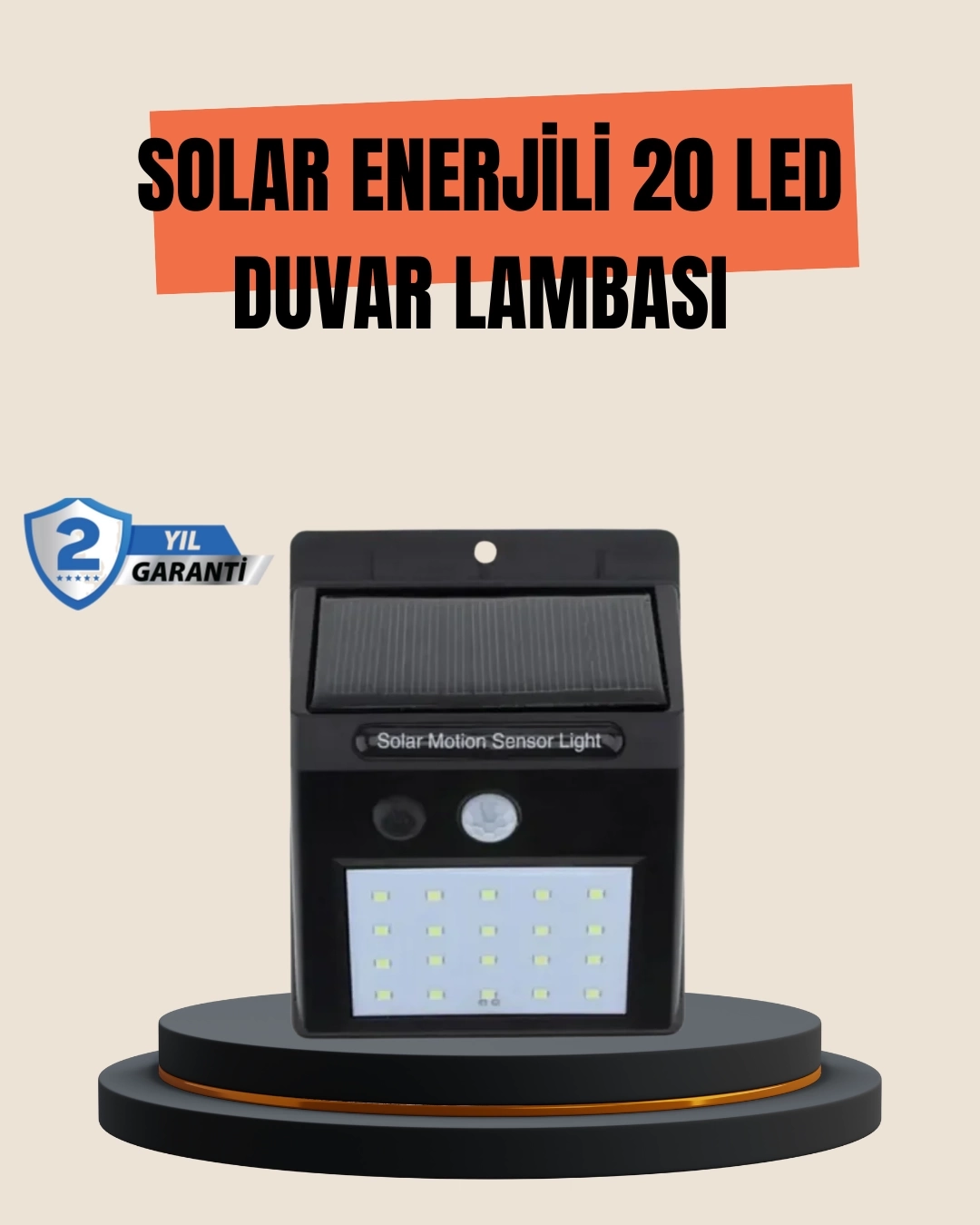BUĞZ 4 Modlu Solar LED Bahçe ve Garaj Lambası