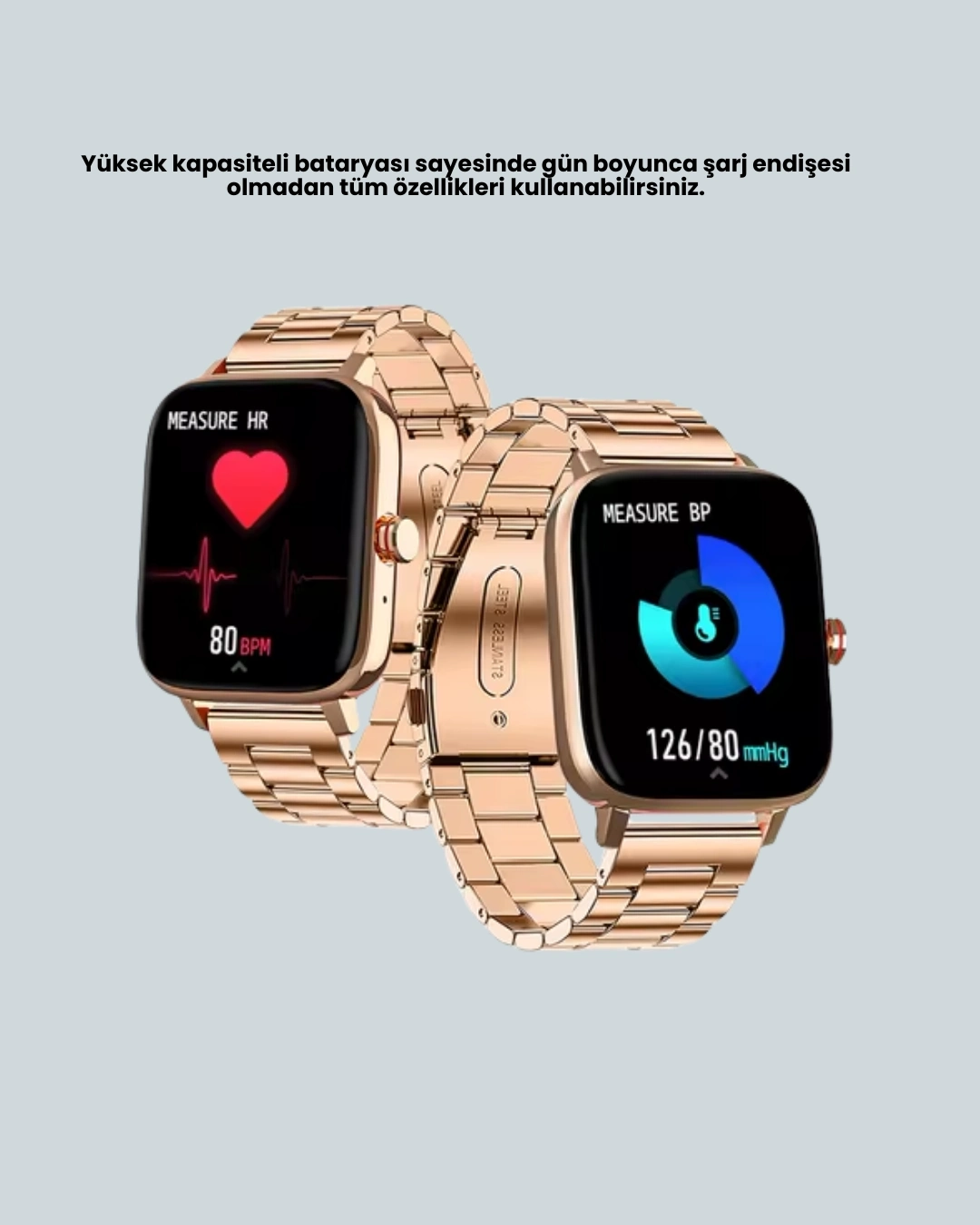 BUĞZ 41 mm Kavisli Kasa Akıllı Saat IOS ve Android Uyumlu