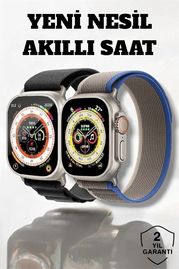 BUĞZ 49MM Ekranlı, Kan Basıncı ve Adımsayar Özellikli Bluetooth Akıllı Saat BUĞZ 49MM Ekranlı, Kan Basıncı ve Adımsayar Özellikli Bluetooth Akıllı Saat