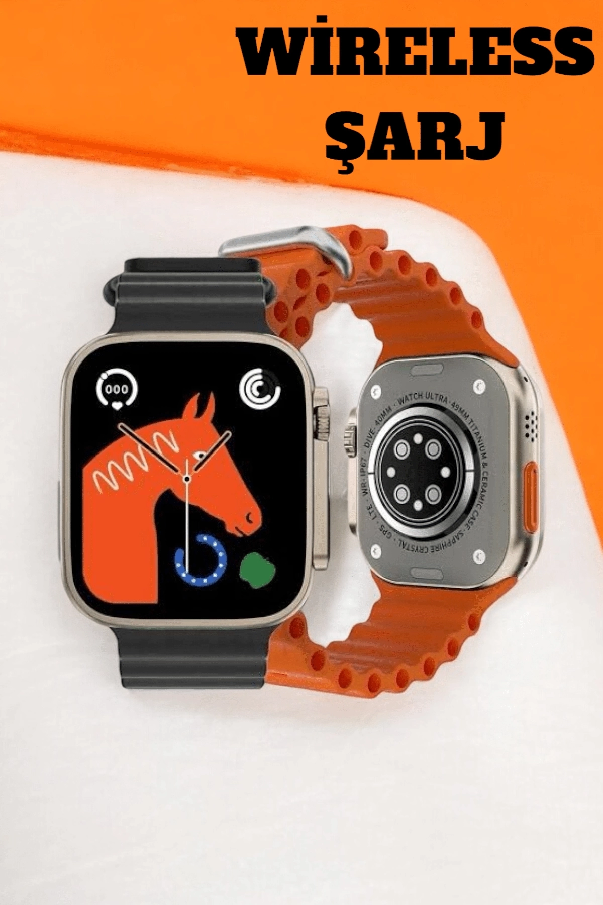 BUĞZ 49MM Ekranlı, Kan Basıncı ve Adımsayar Özellikli Bluetooth Akıllı Saat