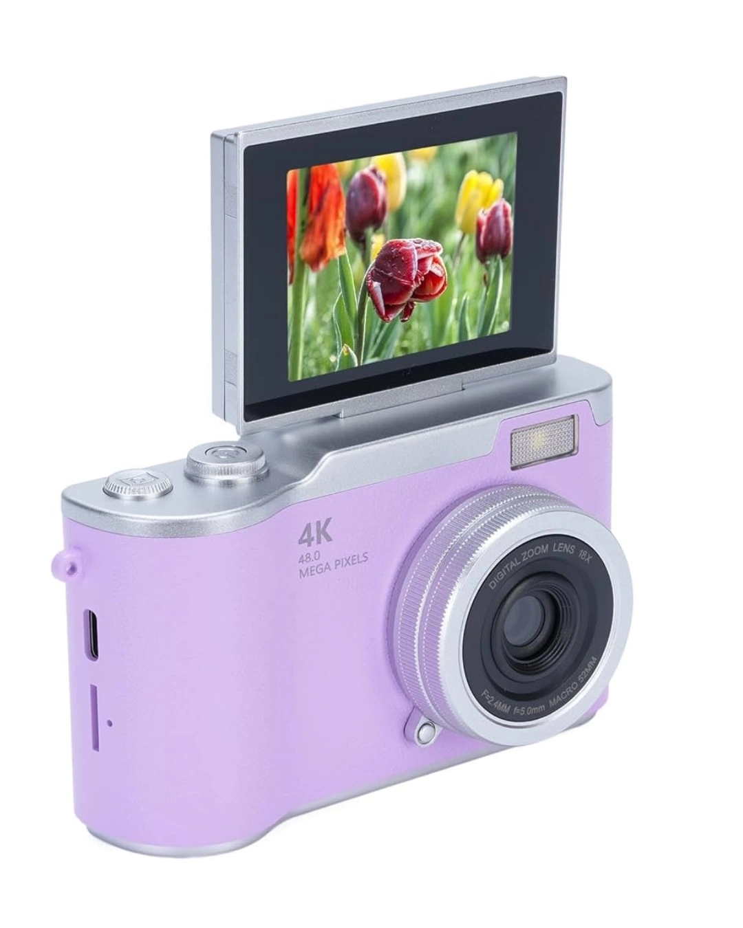 BUĞZ 4K Kompakt Kamera 48 MP Autofocus Flash Özellikli Vlog Kamera