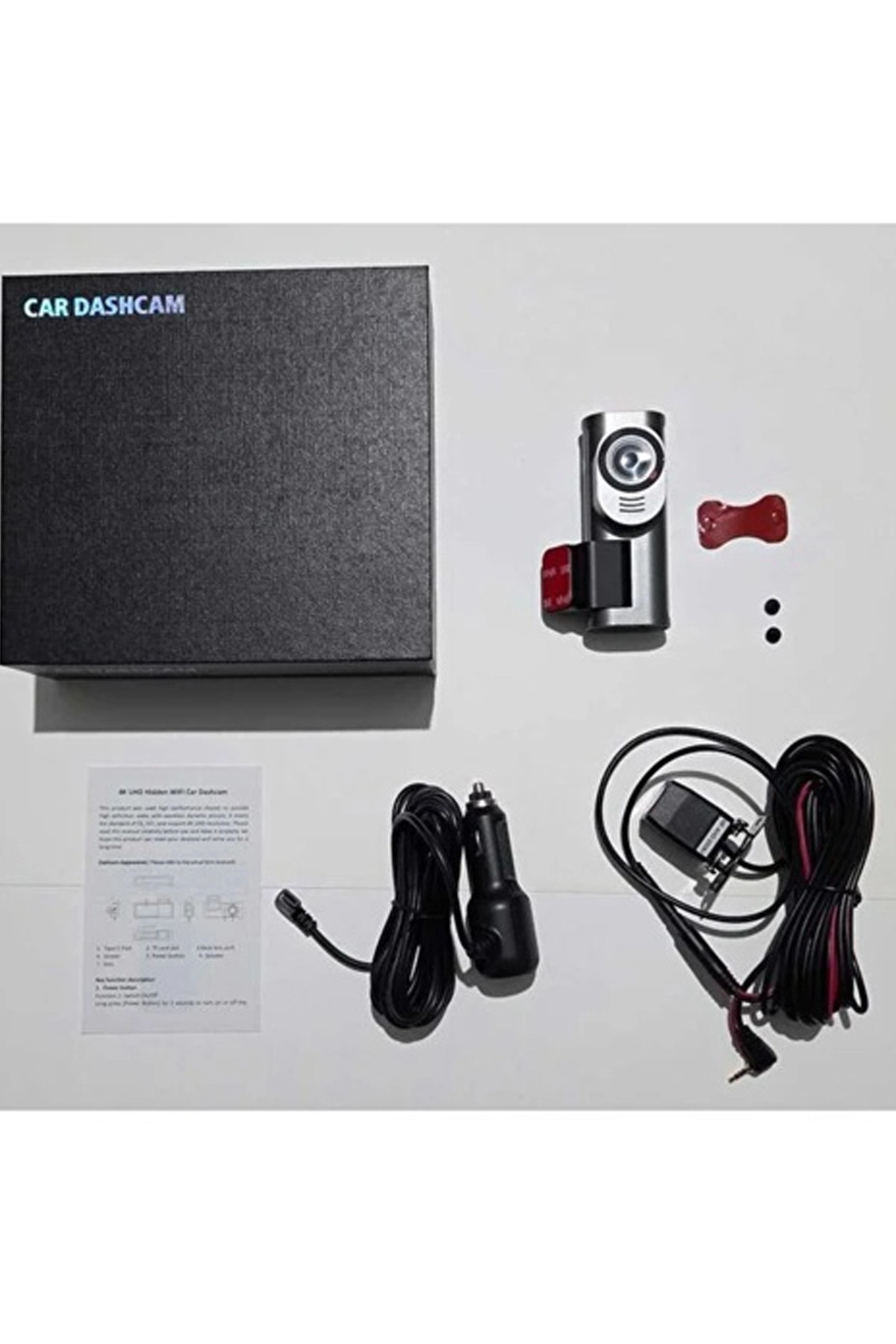 BUĞZ 4k Wifi Çift Kameralı Araç Kamerası Gece Görüşlü G-sensörlü Dash Cam 170 Derece