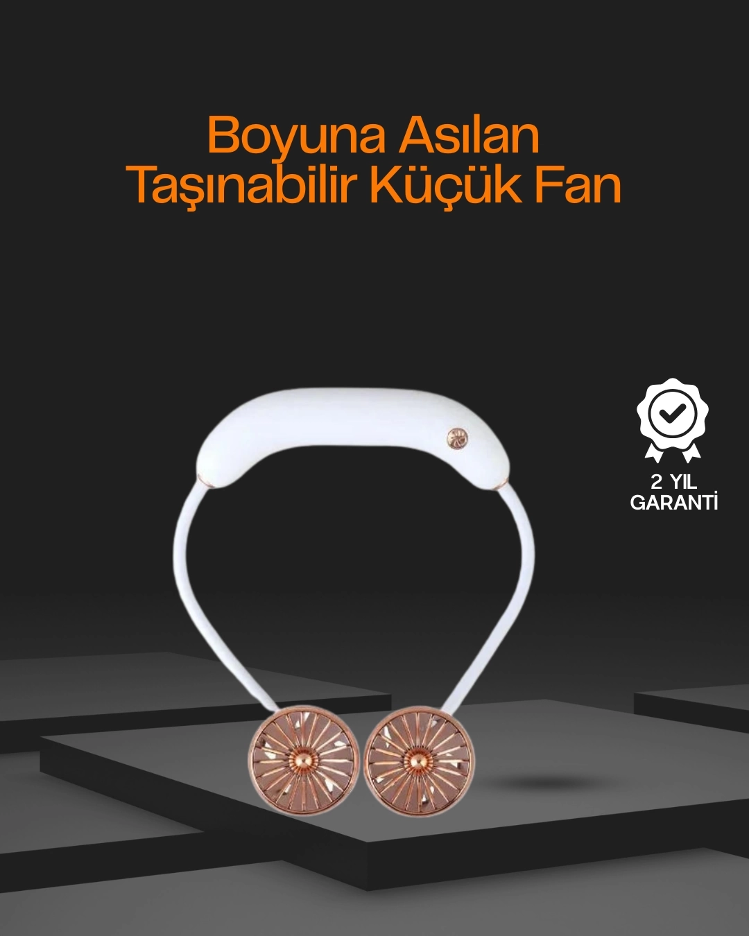 BUĞZ 5 Kanatlı Sessiz Mini Fan 3 Vitesli Katlanabilir Asılabilir