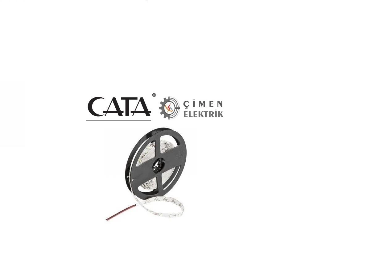 BUĞZ 5 METRE CATA CT 4482 10 Çip İç Mekan Şerit Led Kırmızı 12V