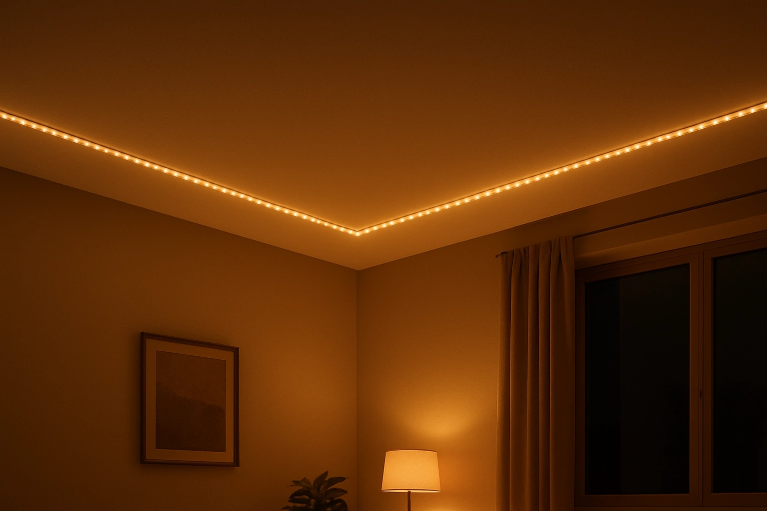 BUĞZ 5 Metre CATA CT 4540 İç Mekan 12V 120 Ledli Şerit Led Amber