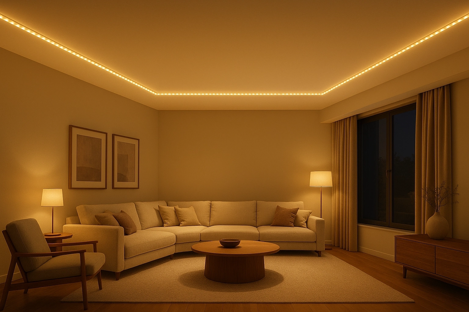 BUĞZ 5 Metre CATA CT 4540 İç Mekan 12V 120 Ledli Şerit Led Amber