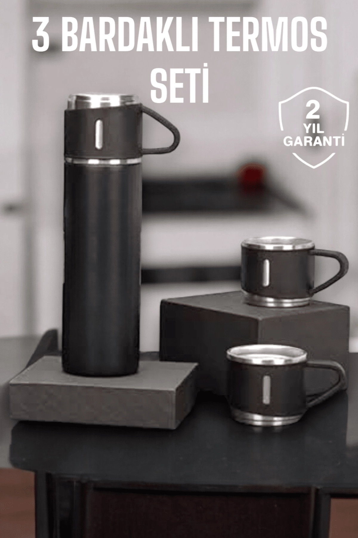 BUĞZ 500 ml Kapasiteli Taşınabilir Basınçlı Termos Seti Günlük Kullanım için İdeal