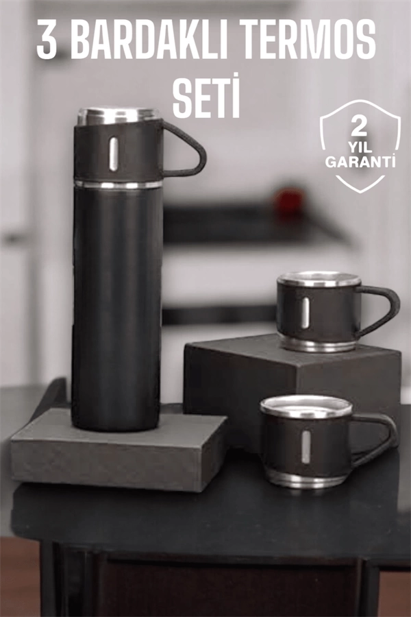 BUĞZ 500 ml Kapasiteli Taşınabilir Basınçlı Termos Seti Günlük Kullanım için İdeal