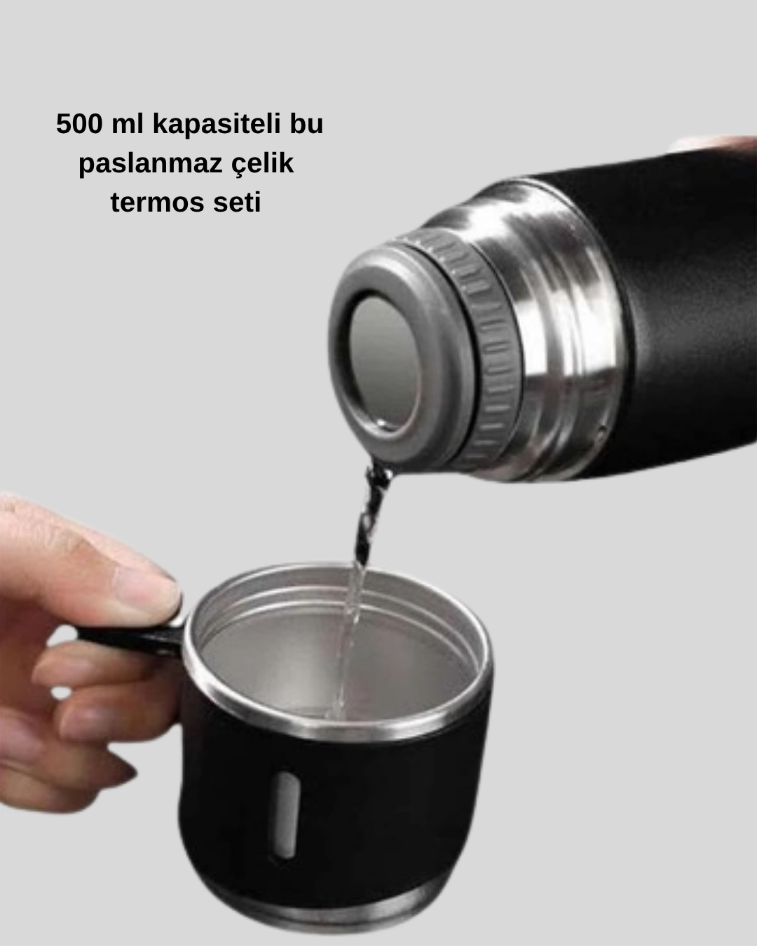 BUĞZ 500 ml Vakumlu Termos – Çift Kat Paslanmaz Çelik, Sızdırmaz Kapağıyla Sıcak ve Soğuk İçeceklere Özel