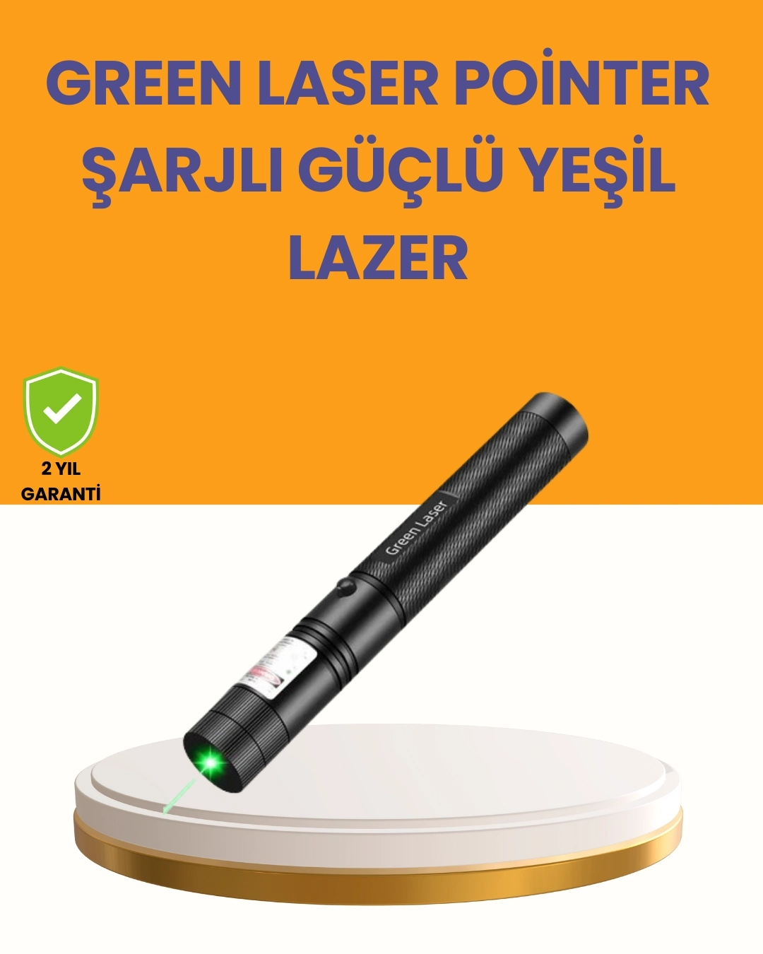 BUĞZ 5000mW Yeşil Lazer Pointer Profesyonel Uzun Menzilli