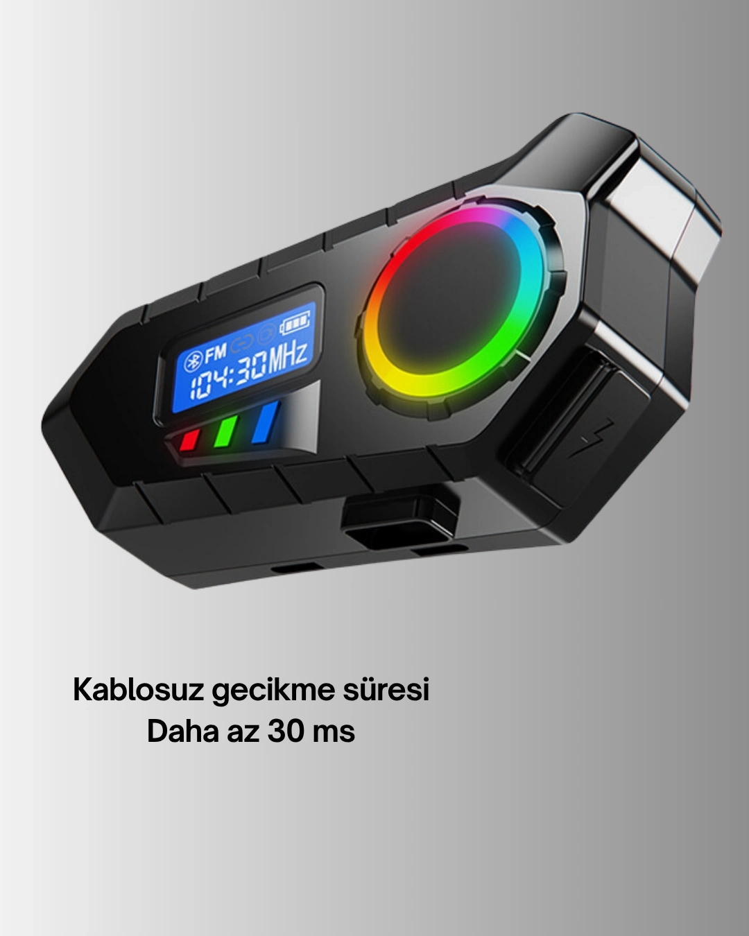 BUĞZ 500mAh Bataryalı Bluetooth 5.4  İnterkom LED Ekranlı FM Destekli