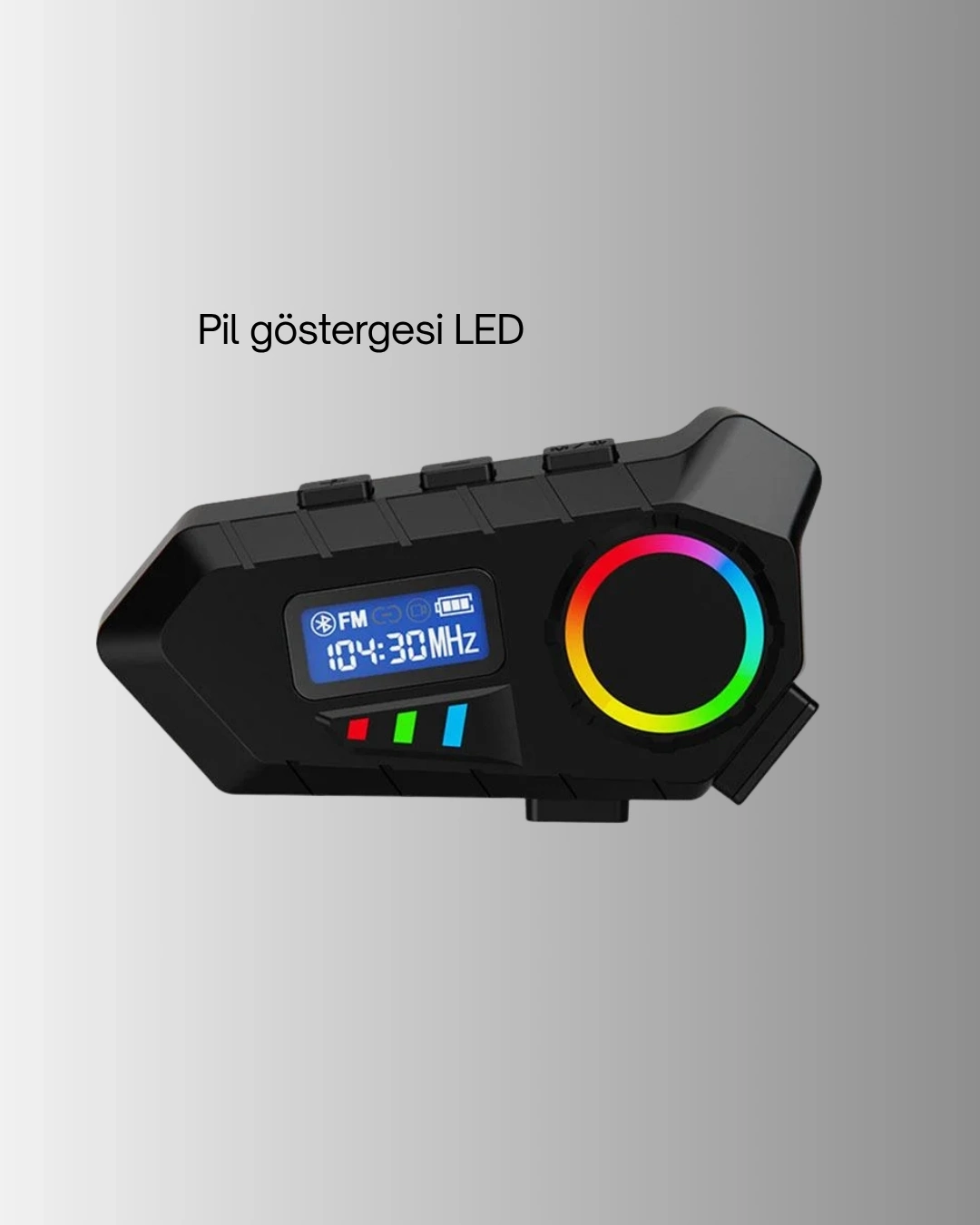 BUĞZ 500mAh Bataryalı Bluetooth 5.4  İnterkom LED Ekranlı FM Destekli