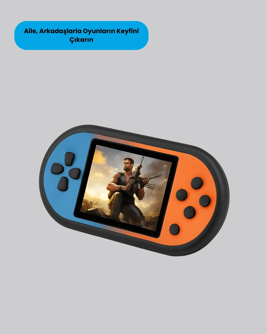 BUĞZ 520 Oyunlu Mini Oyun Konsolu HD LCD Ekranlı