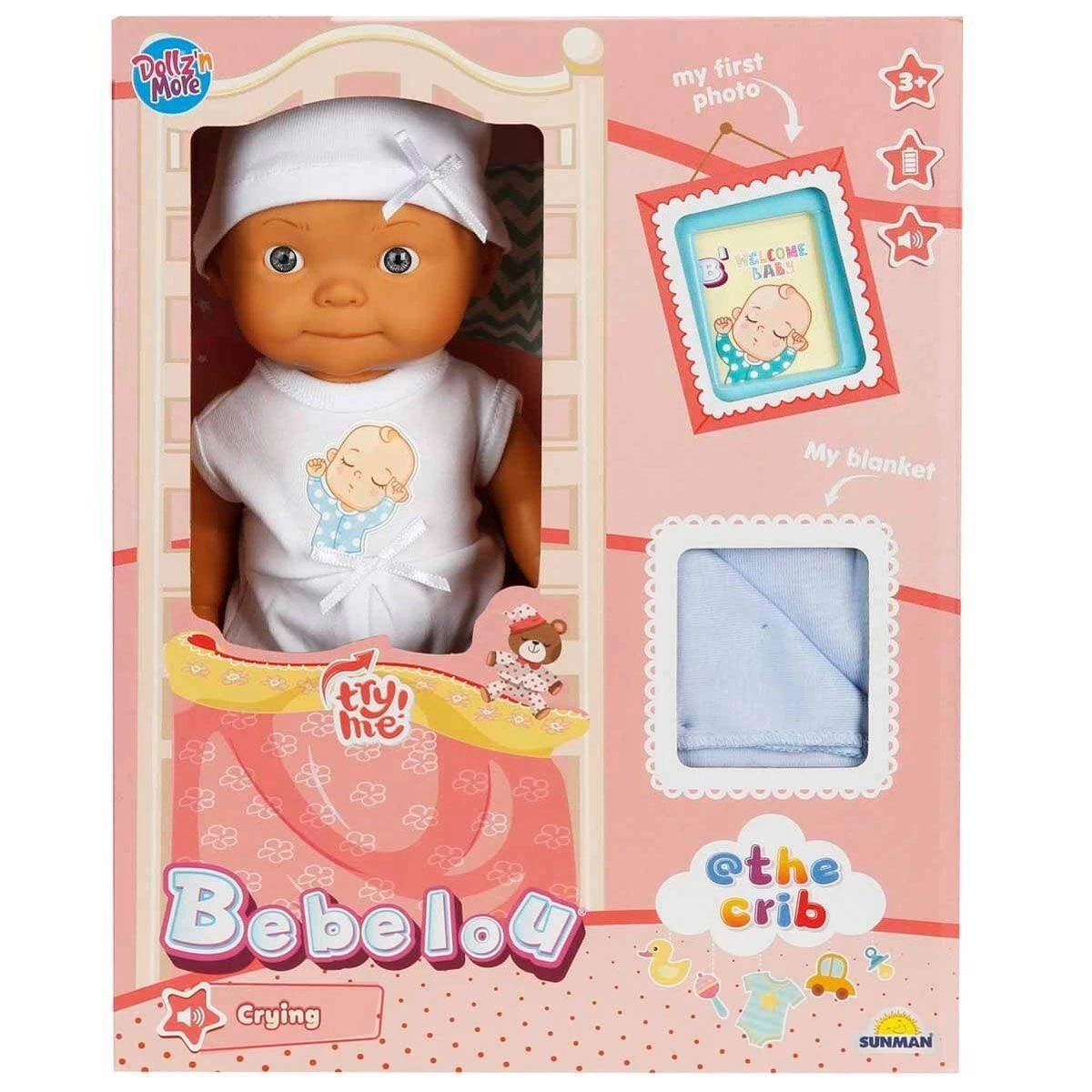 BUĞZ 5683 Bebelou Sesli Hoş Geldin Bebeği 30 cm -