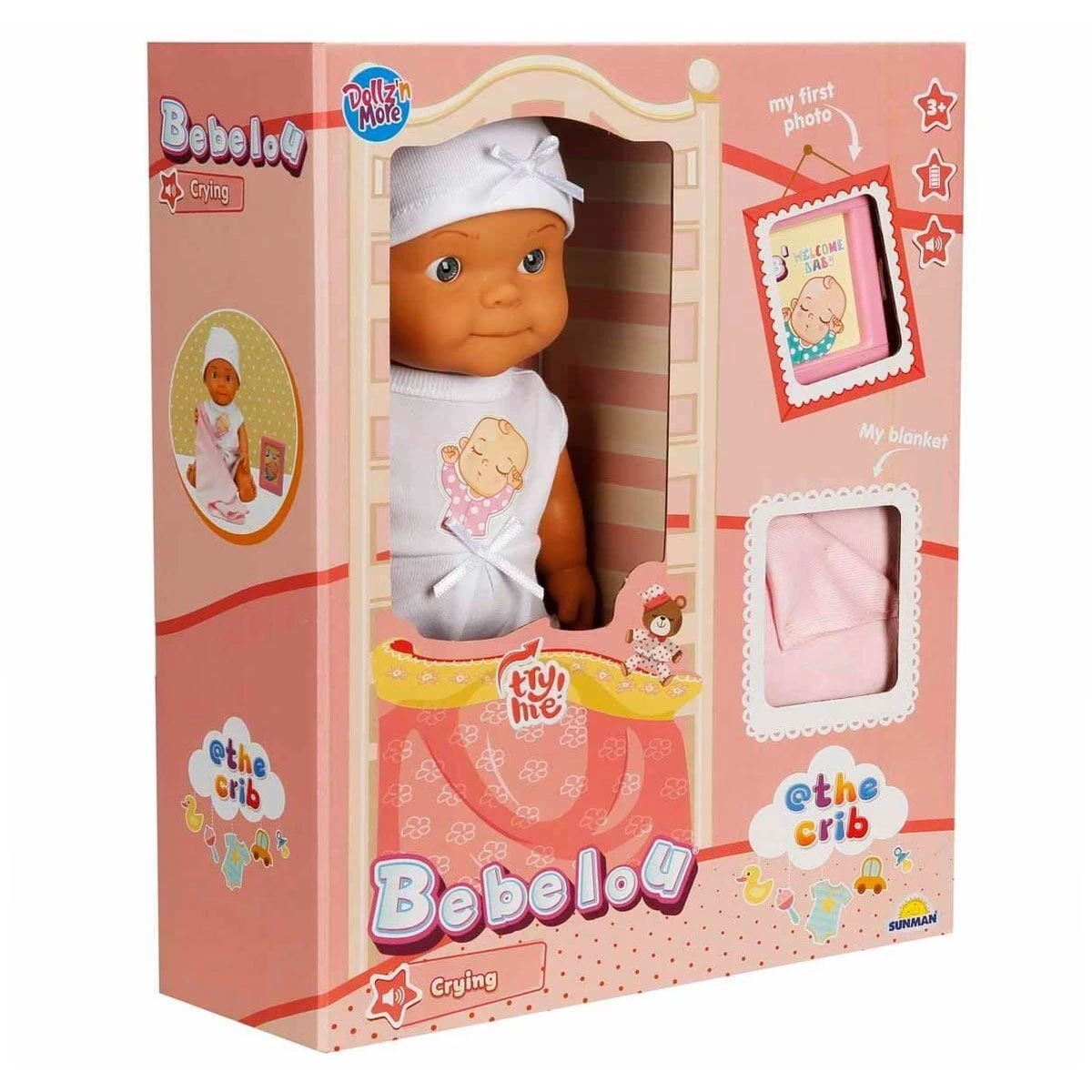 BUĞZ 5683 Bebelou Sesli Hoş Geldin Bebeği 30 cm -