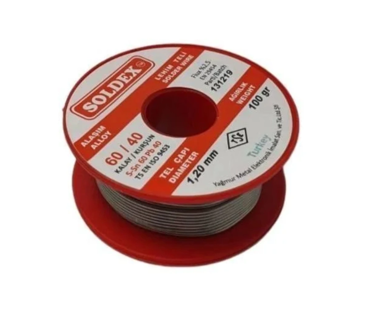 BUĞZ 60/40 Lehim Teli 100 Gr 1.20 Mm (sn:60 / Pb:40) BUĞZ 60/40 Lehim Teli 100 Gr 1.20 Mm (sn:60 / Pb:40)