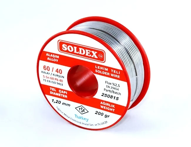 BUĞZ 60-40 Lehim Teli 200 Gr 1,2 Mm - Sn:60 / Pb:40