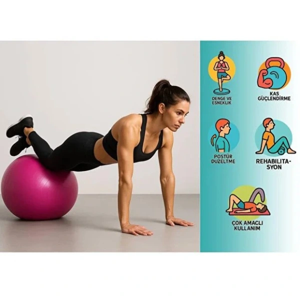 BUĞZ 60 CM PİLATES TOPU
