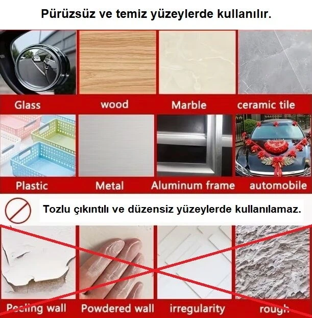 BUĞZ 60 Parça Kolay Açılır Güçlü Çift Taraflı Bant 18mm*50mm