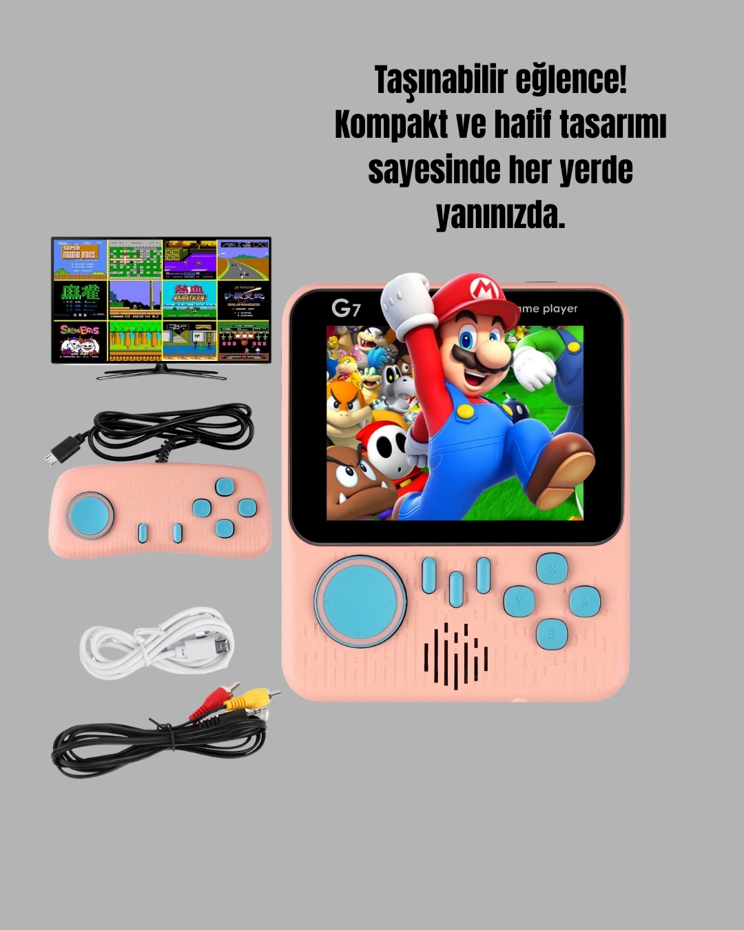 BUĞZ 666 Oyunlu Retro Game Console – TV ve Çift Gamepad Desteği