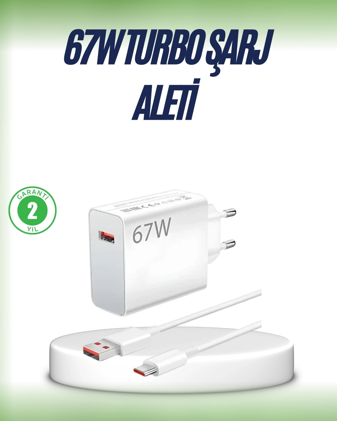 BUĞZ 67 Watt Çift Turbo Şarj Adaptörü  Reno 4 5 6 Uyumlu