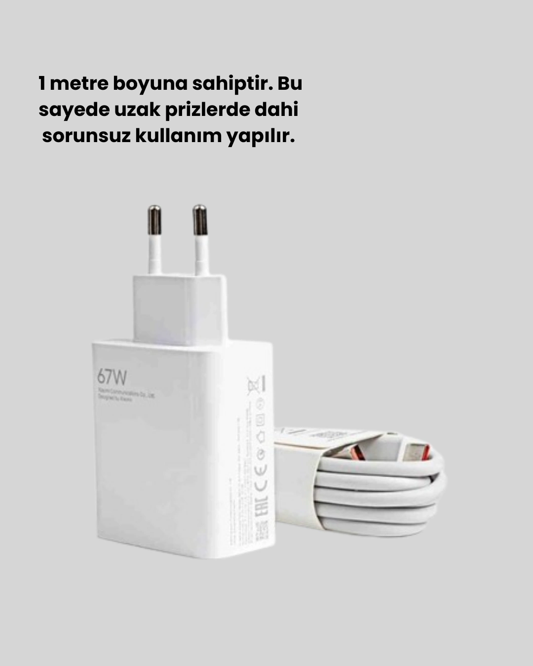 BUĞZ 67 Watt Type C Şarj Adaptörü Asus Zenfone 7 8 9 Uyumlu Yeni Nesil