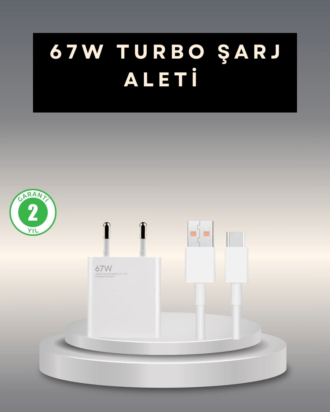 BUĞZ 67 Watt Type C Şarj Adaptörü Poco X3 X4 X5 Pro Uyumlu