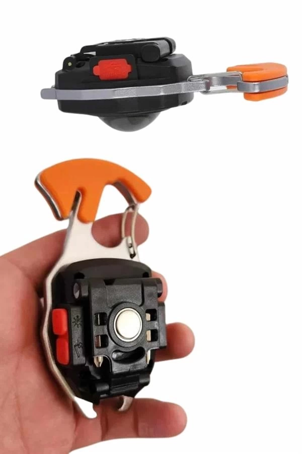 BUĞZ 7 Modlu Mini Led Lamba Anahtarlık USB Şarjlı Kamp İçin Taşınabilir