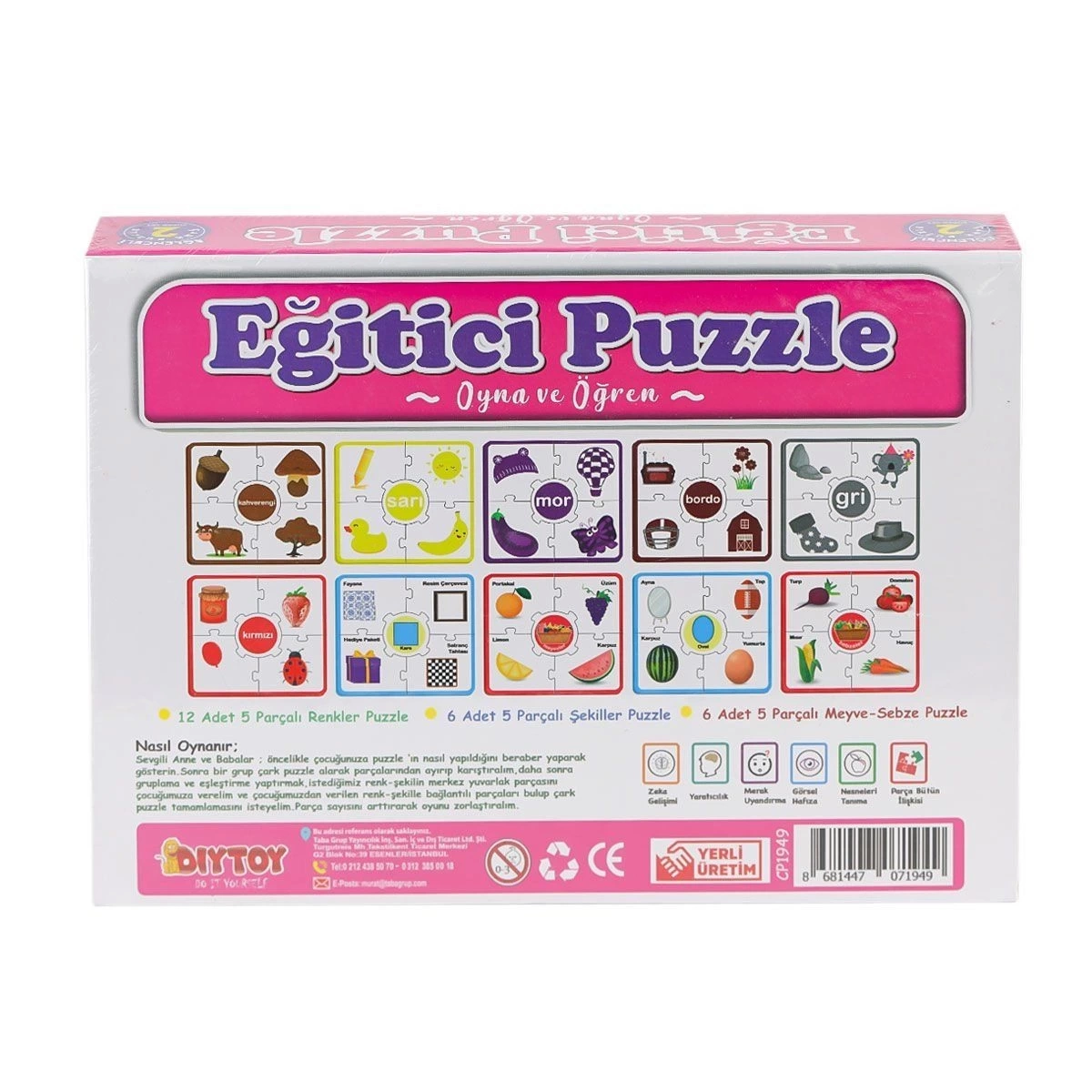 BUĞZ 7194 Çark Puzzle Renkler Şekiller