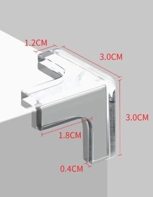 BUĞZ 8 li Set Silikon Şeffaf Masa Kenarı Koruma Aparatı