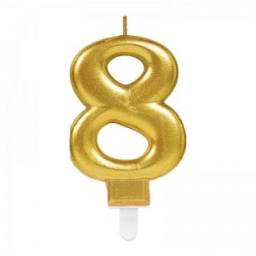 BUĞZ 8 Rakamı Mum Gold Renk