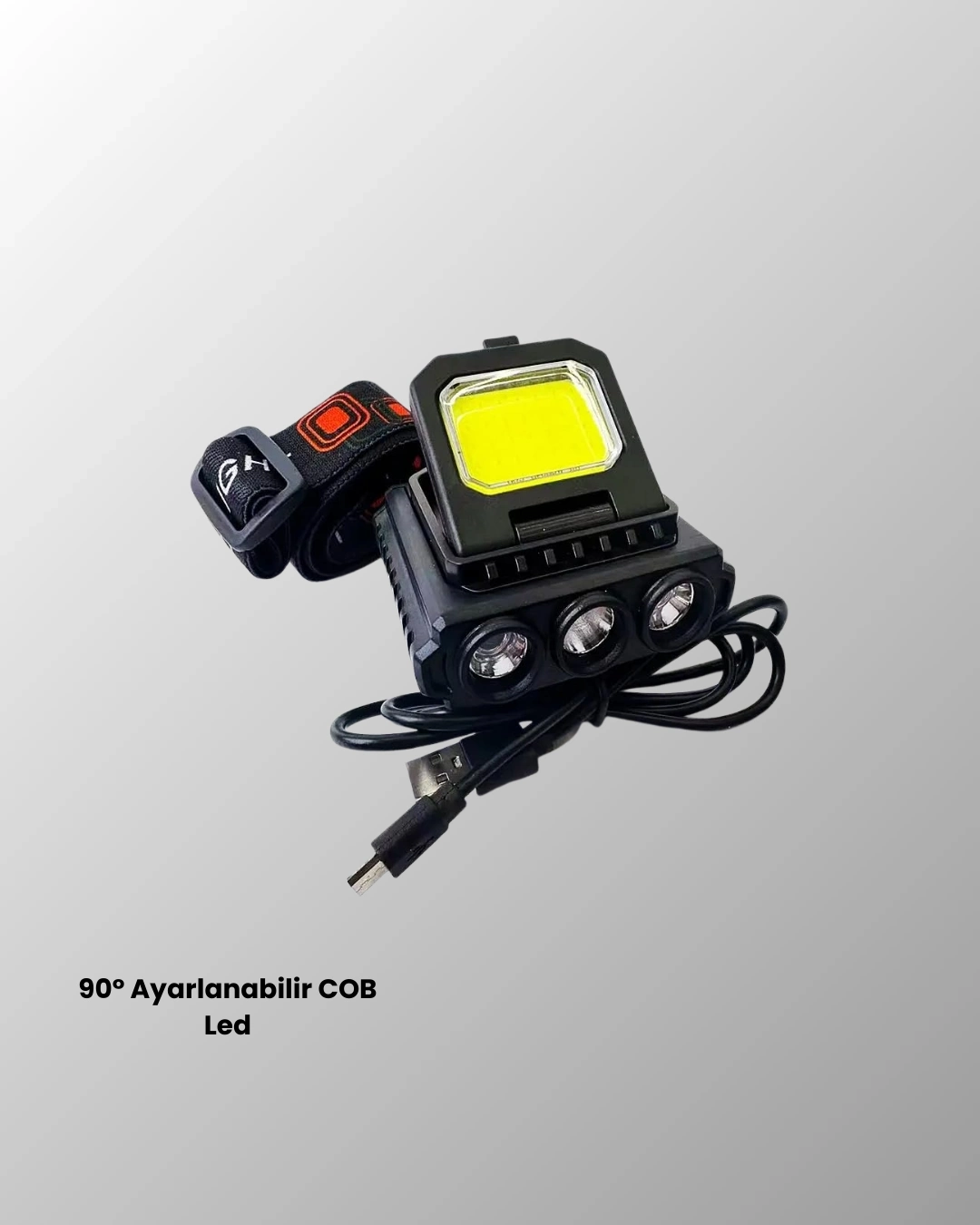 BUĞZ 800 Lumen LED Kafa Lambası COB ve XPE Led Type C Şarjlı Ayarlanabilir