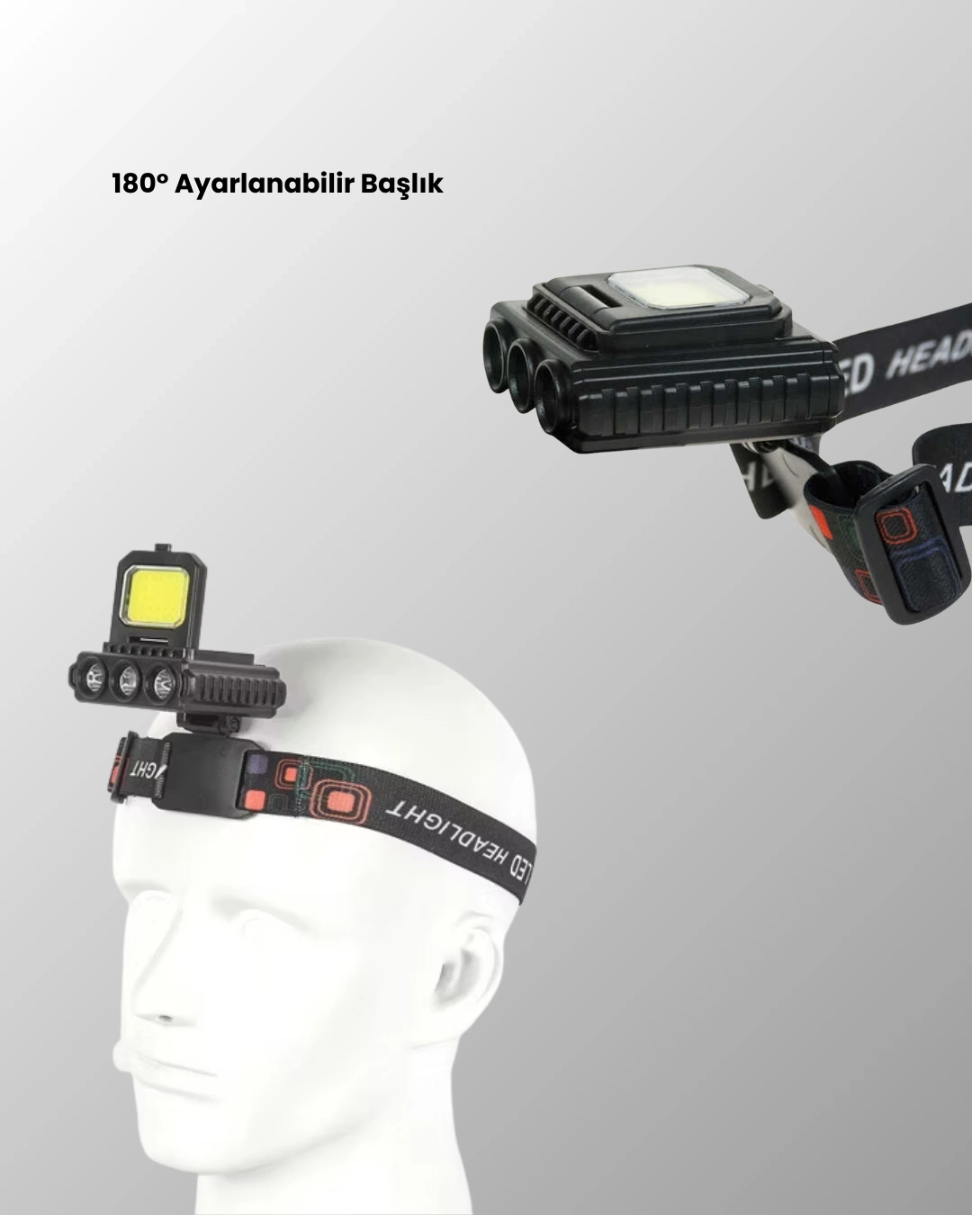 BUĞZ 800 Lumen LED Kafa Lambası COB ve XPE Led Type C Şarjlı Ayarlanabilir