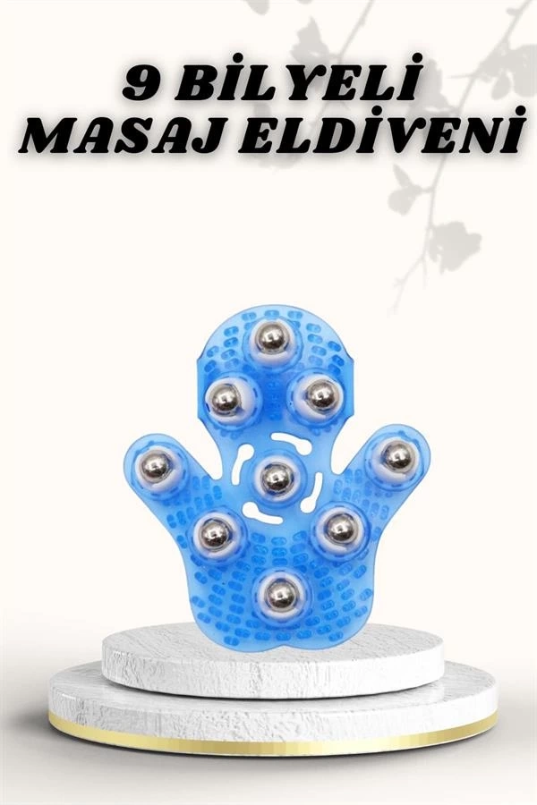 BUĞZ 9 Bilyeli Masaj Eldiveni Giyilebilir Plastik Vücut Sıkılaştırıcı