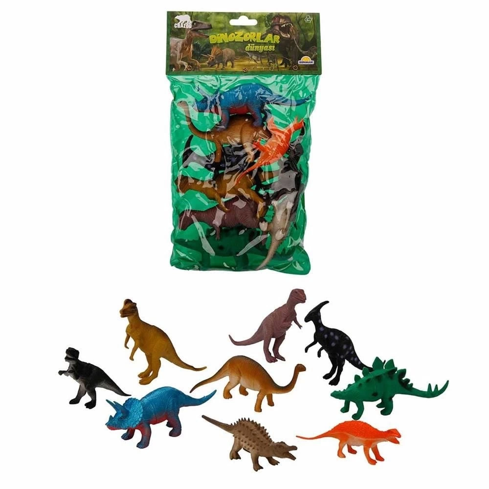 BUĞZ 9 lu Dinozor Figür Seti 12-20 cm