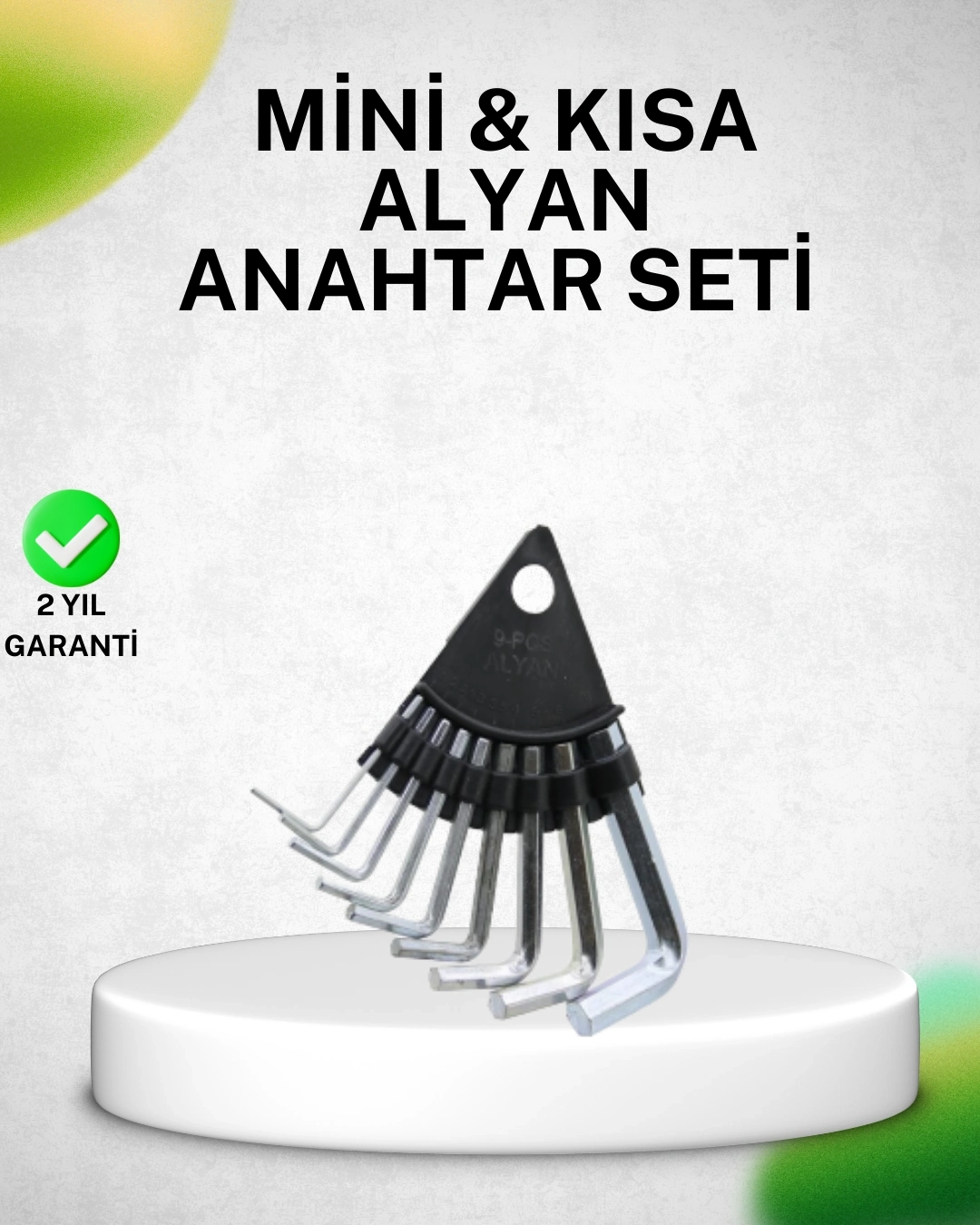 BUĞZ 9 Parça Alyan Anahtar Seti Isıl İşlem Görmüş Dayanıklı Çelik