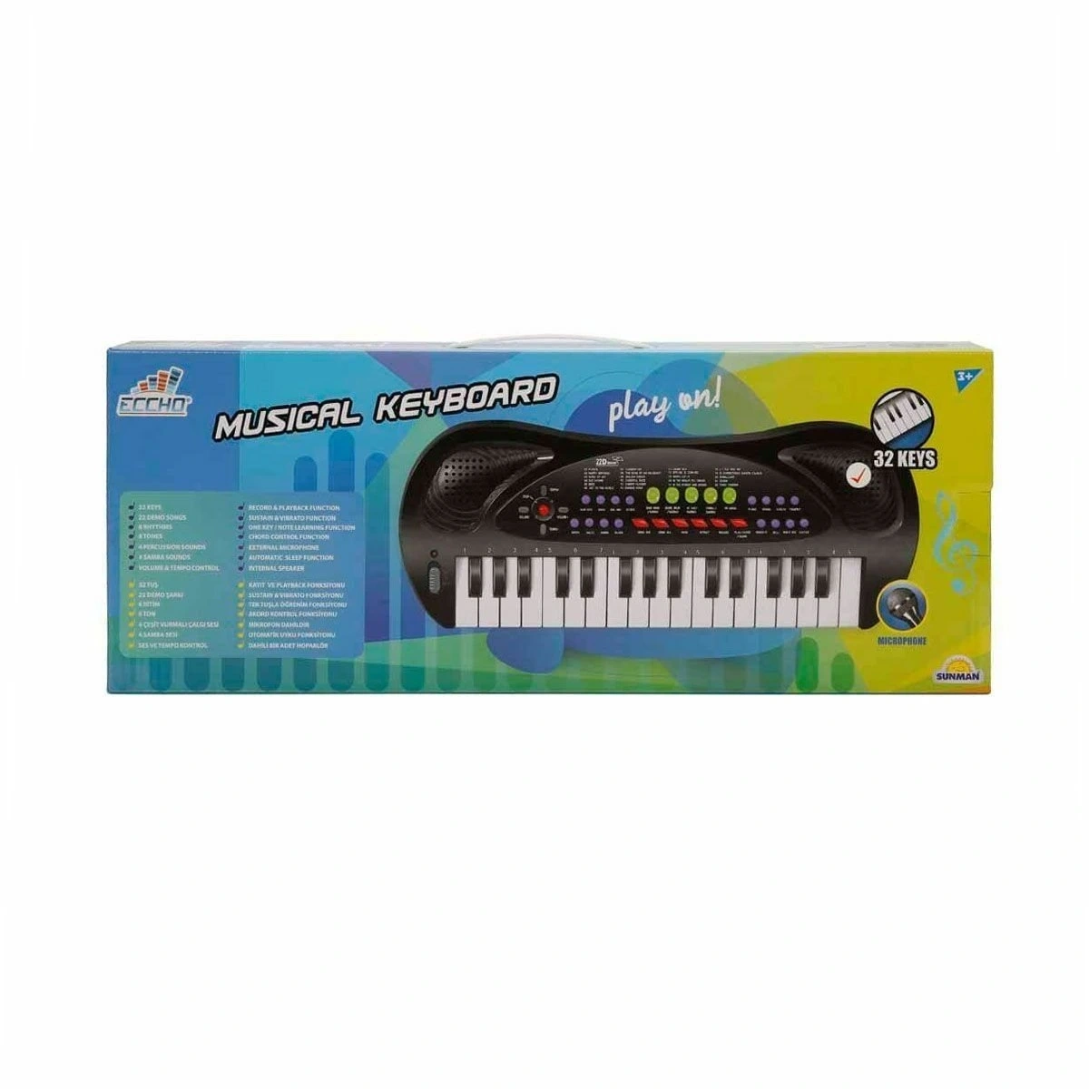 BUĞZ 99000 -Eccho, 32 Tuşlu Mikrofonlu Org / +3 yaş