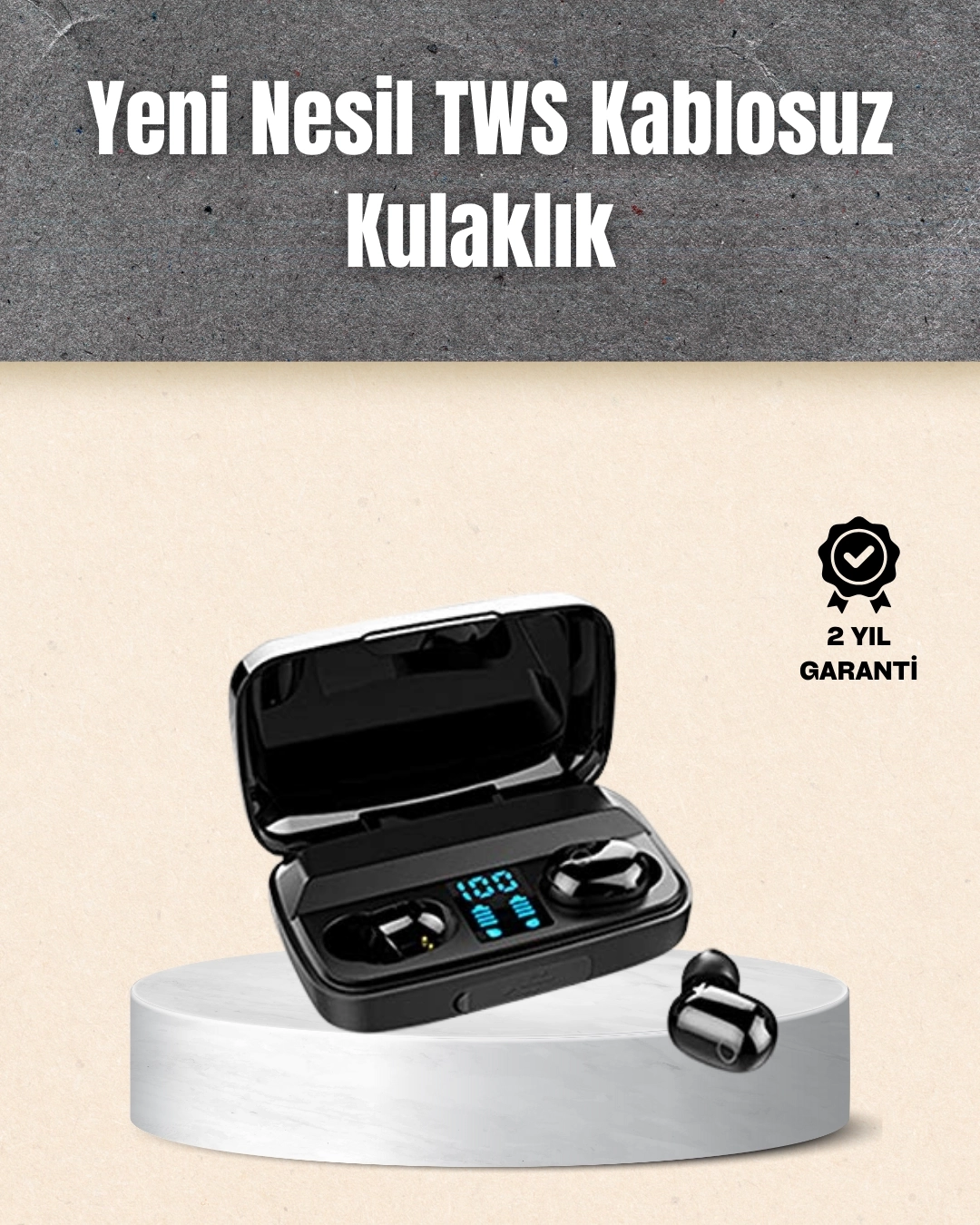 BUĞZ A10s TWS Ergonomik Bluetooth Kulaklık Uzun Pil Ömürlü