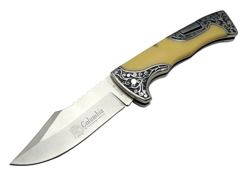 BUĞZ A3157c Av / Kamp Çakı 23 Cm - Sedef İşlemeli Saplı BUĞZ A3157c Av / Kamp Çakı 23 Cm - Sedef İşlemeli Saplı