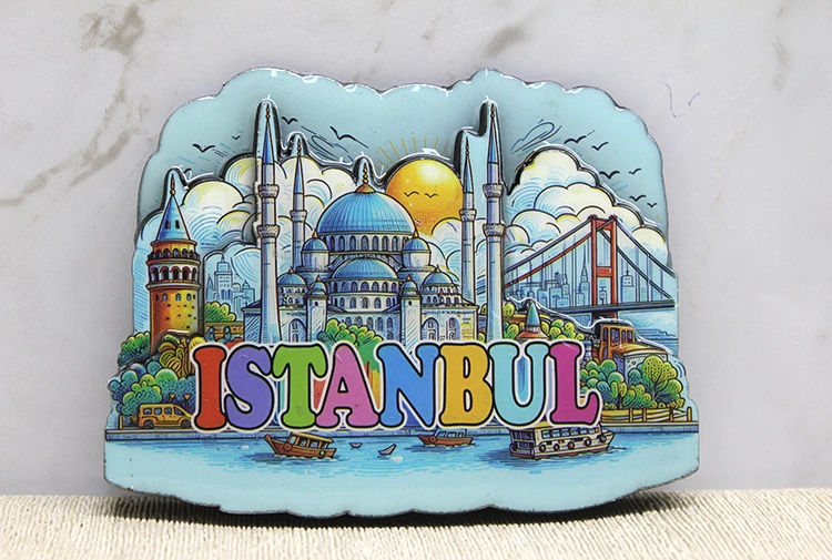 BUĞZ AHŞAP İSTANBUL TEMALI MAGNET - MODEL 10