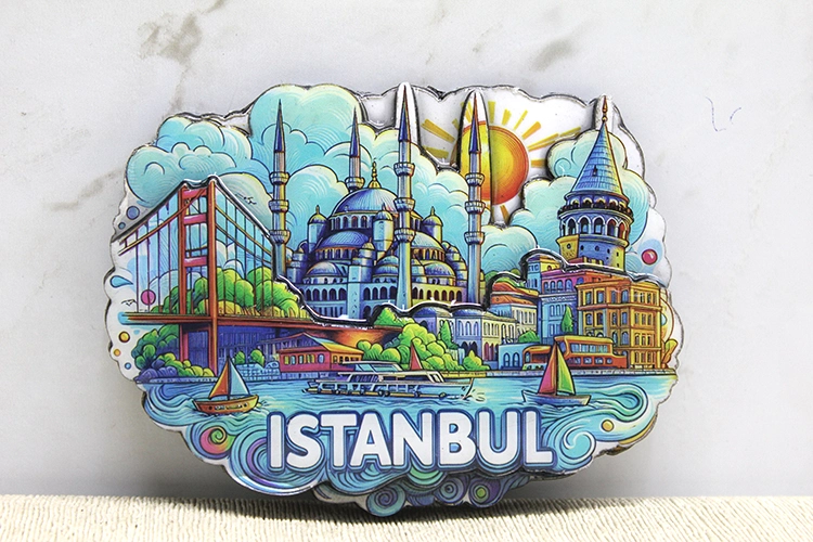 BUĞZ AHŞAP İSTANBUL TEMALI MAGNET - MODEL 11
