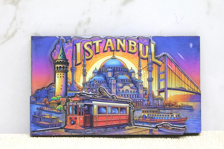 BUĞZ AHŞAP İSTANBUL TEMALI MAGNET - MODEL 13