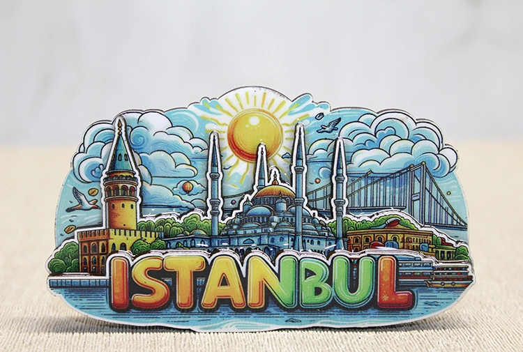 BUĞZ AHŞAP İSTANBUL TEMALI MAGNET - MODEL 5
