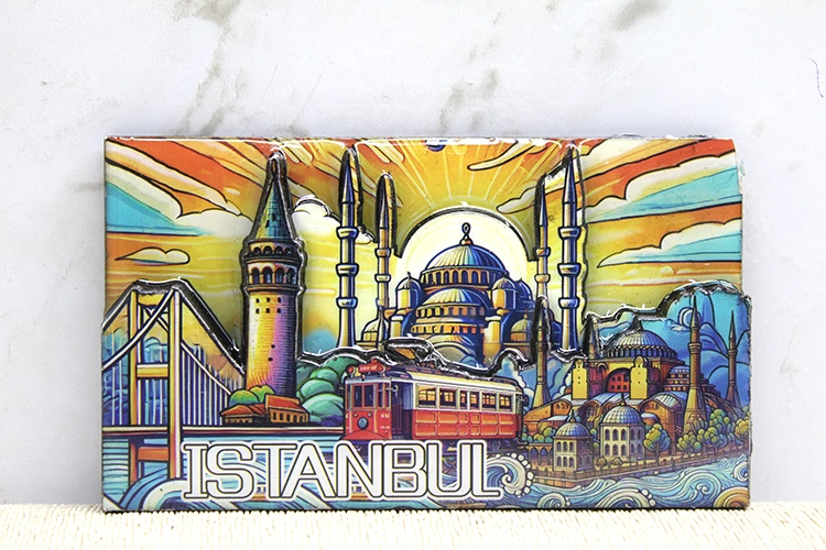 BUĞZ AHŞAP İSTANBUL TEMALI MAGNET - MODEL 7