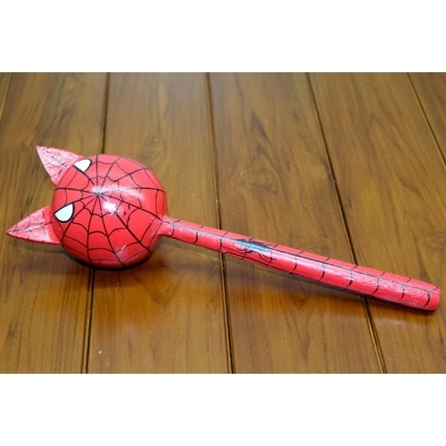 BUĞZ Ahşap Kedili Spiderman Marakas Tekli BUĞZ Ahşap Kedili Spiderman Marakas Tekli