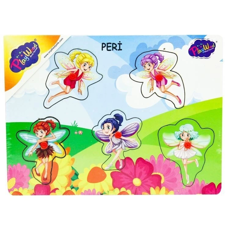 BUĞZ Ahşap Tutmalı Peri Kızı Puzzle BUĞZ Ahşap Tutmalı Peri Kızı Puzzle