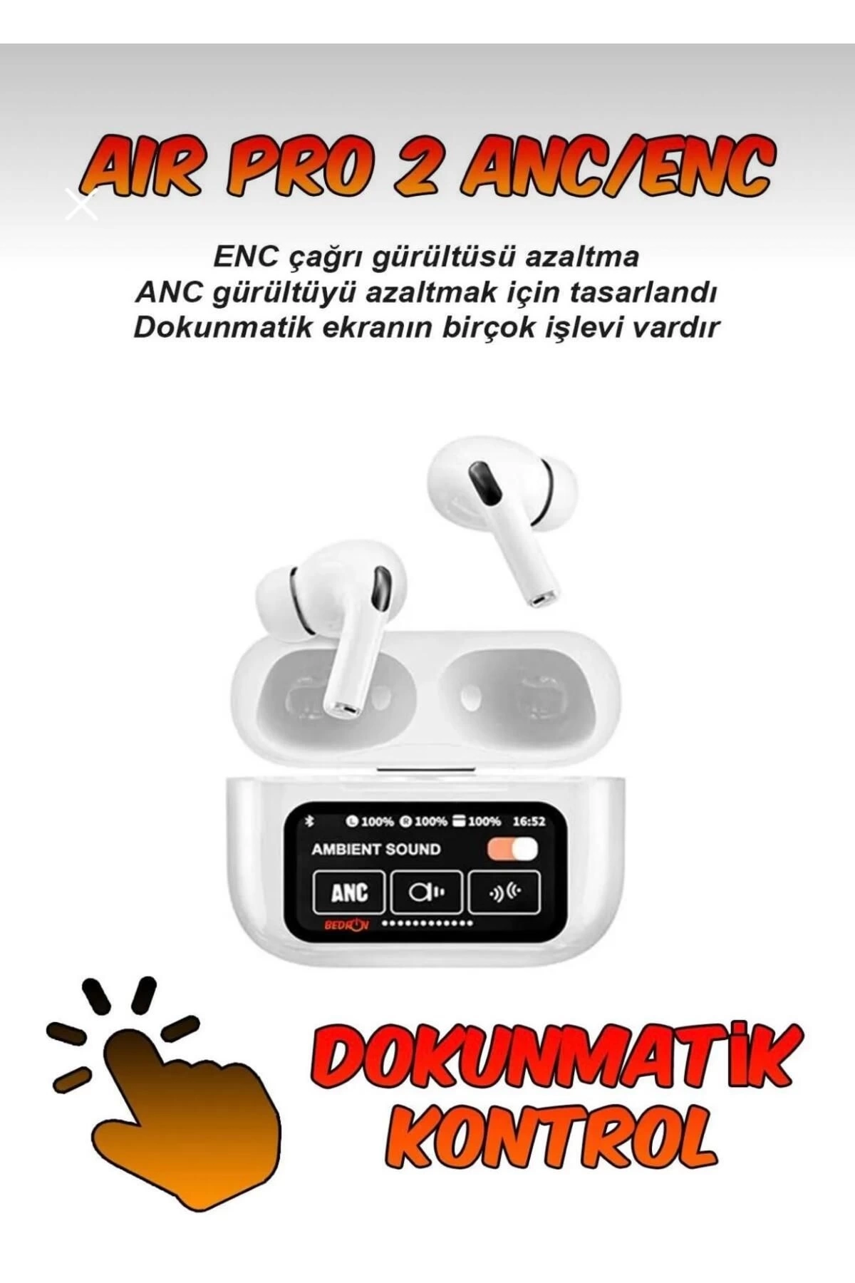 BUĞZ Air 2 Max Plus Anc Dokunmatik Ekranlı Bluetooth Kulaklık Ios Android Tüm Telefonlara Uyumlu Kulaklık BUĞZ Air 2 Max Plus Anc Dokunmatik Ekranlı Bluetooth Kulaklık Ios Android Tüm Telefonlara Uyumlu Kulaklık
