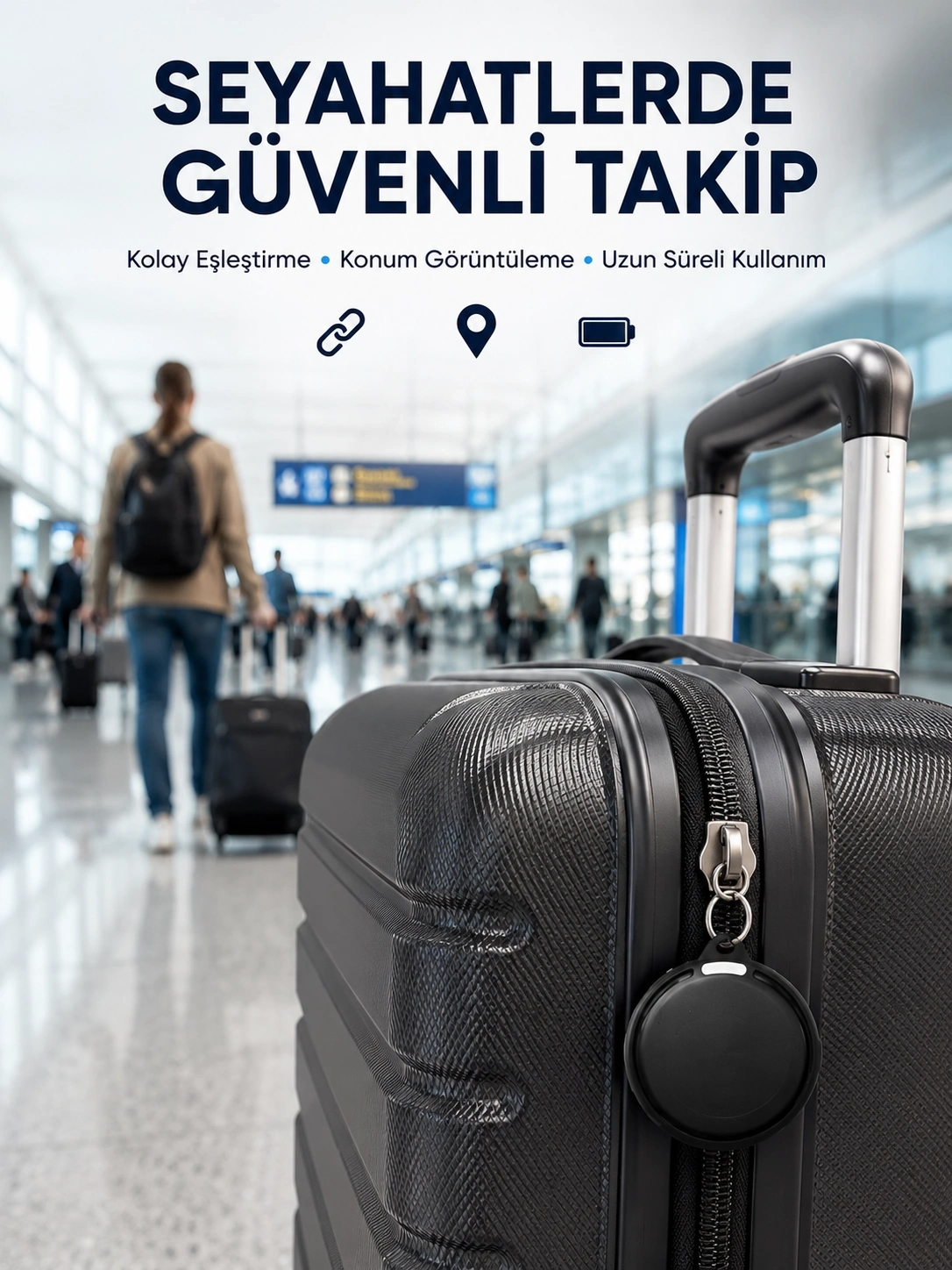 BUĞZ Akıllı Bluetooth Takip Cihazı AirTag Apple ve Android Uyumlu