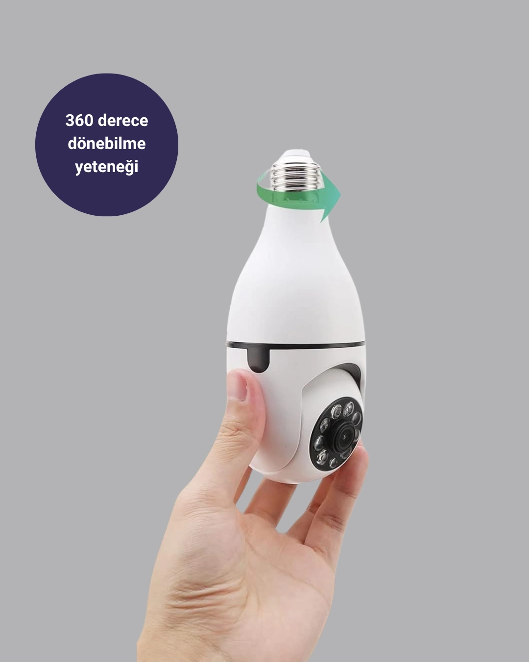 BUĞZ Akıllı Duy Kamera 360 Derece Dönebilir ve PTZ Teknolojili