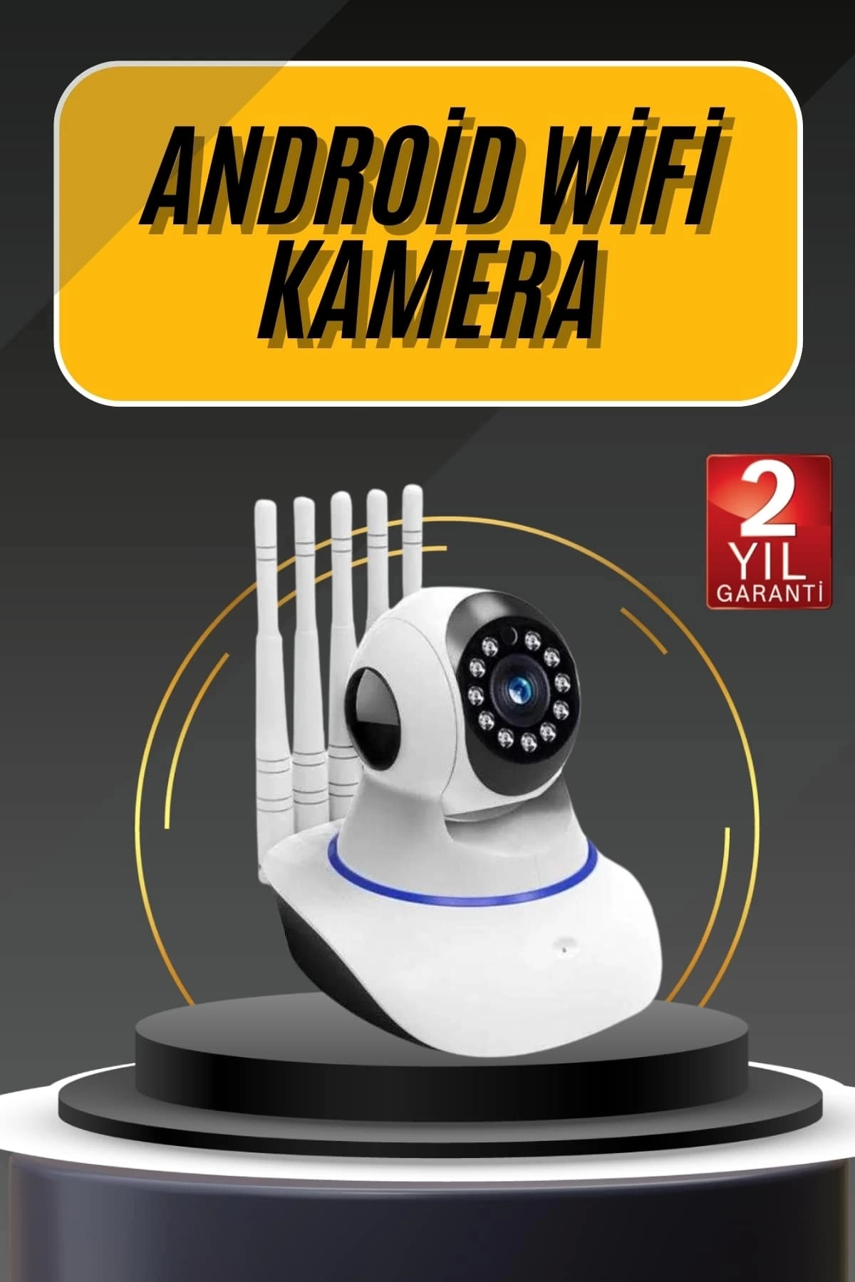 BUĞZ Akıllı Gece Görüşlü Sensörlü Wifi Kamera Telefondan Takip Edilebilir